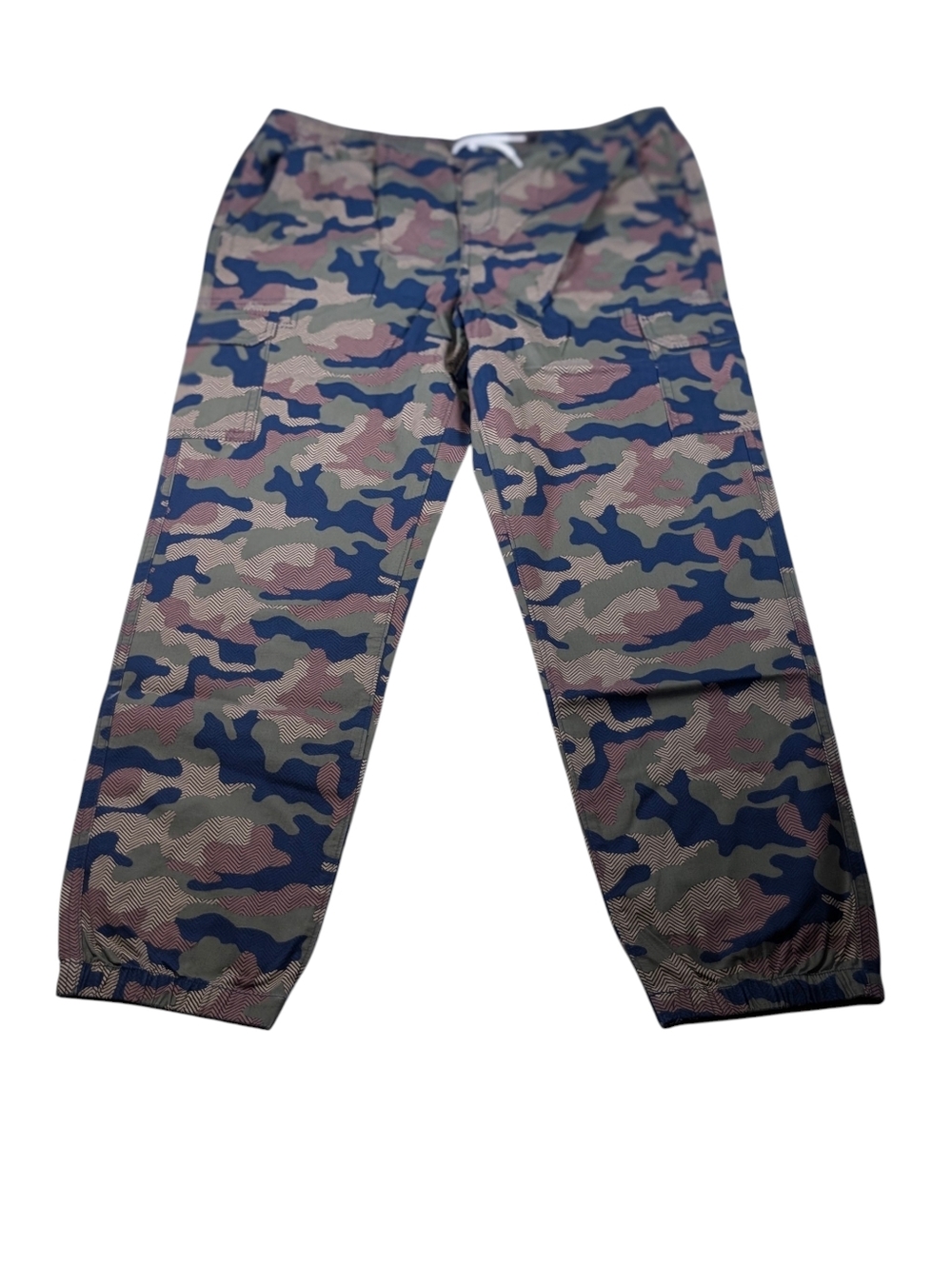 Lands' End Iron Knee Stretch Cargo Jogger PantsCamo Boys Size XXL 18/20 Husky